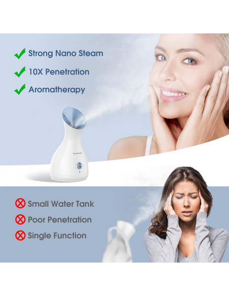 Vaporizador Facial 2en1 Newbealer Azul 170ml Aromaterapia Vaporizador Facial 2en1 Newbealer Azul 170ml Aromaterapia