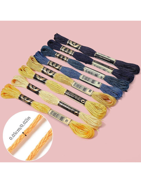 8 Madejas Hilo de Bordado CABODYALS 8 m 6 Hebras Negro Amarillo 8 Madejas Hilo de Bordado CABODYALS 8 m 6 Hebras Negro Amarillo