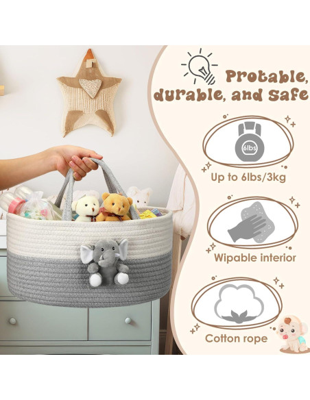 Carrito Organizador de Pañales FoldTier Elefante Grande Carrito Organizador de Pañales FoldTier Elefante Grande