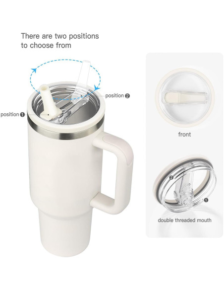 Tapa con Popote para Tumbler Stanley 40 oz SBMKK - A Prueba de Derrames Tapa con Popote para Tumbler Stanley 40 oz SBMKK - A Prueba de Derrames