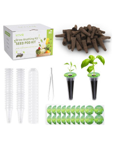 Kit de Jardinería Hidropónica URUQ 140 Piezas - Esponjas, Cestas, Domos
