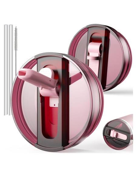 Tapa Repuesto a Prueba de Derrames QIONG para Taza 30oz Rosa Tapa Repuesto a Prueba de Derrames QIONG para Taza 30oz Rosa