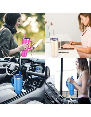 Tapa Repuesto a Prueba de Derrames QIONG para Taza 30oz Rosa