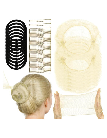 Redes para Cabello Invisibles YGDZ 40 Piezas 50cm Beige Redes para Cabello Invisibles YGDZ 40 Piezas 50cm Beige