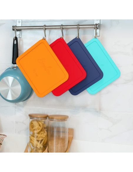 Cubiertas de Silicona Rectangulares 11 Tazas SOPHICO 2PACK Cubiertas de Silicona Rectangulares 11 Tazas SOPHICO 2PACK