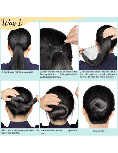 Juego de Redes para el Cabello FANDAMEI - 20 Unidades Invisibles y 40 Pasadores