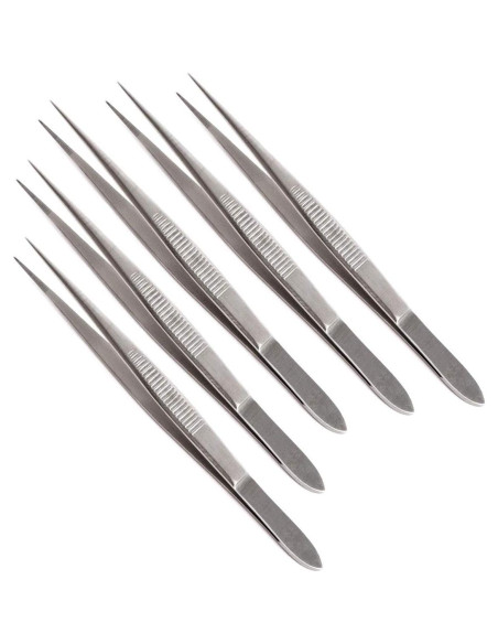 Juego de 5 Pinzas de Disección INSTRUMENTOS DE ALTA TECNOLOGÍA 8.9 cm Juego de 5 Pinzas de Disección INSTRUMENTOS DE ALTA TECNOLOGÍA 8.9 cm