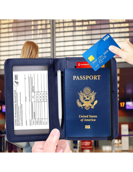 Cartera para Pasaporte ZOPPEN Antirrobo Azul Marino Cartera para Pasaporte ZOPPEN Antirrobo Azul Marino