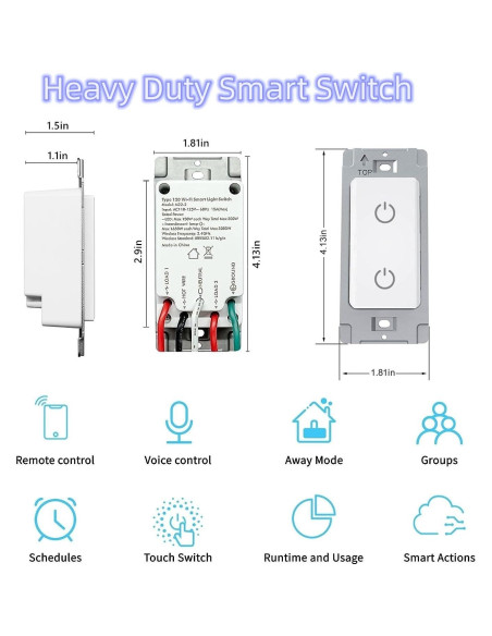 Interruptor Doble Inteligente Nexete, Control Remoto por Voz, Blanco Interruptor Doble Inteligente Nexete, Control Remoto por Voz, Blanco