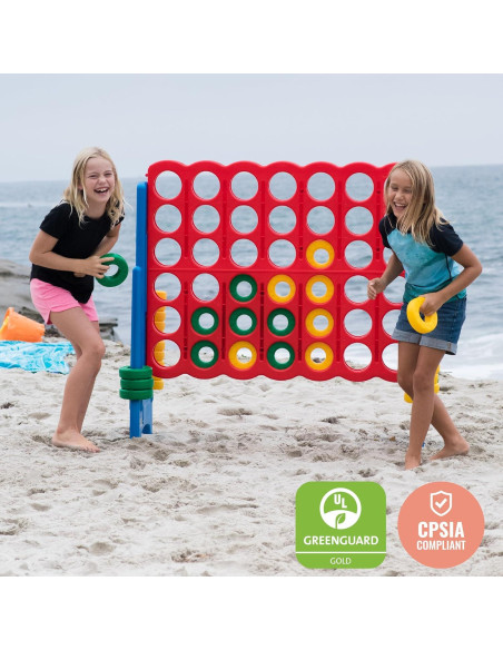 Juego Jumbo 4-En-Fila ECR4Kids - Diversión al Aire Libre Juego Jumbo 4-En-Fila ECR4Kids - Diversión al Aire Libre
