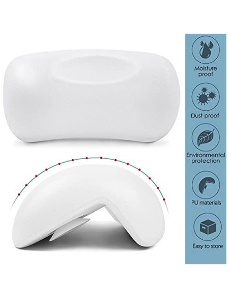 Almohada de Baño Antideslizante KODENG 25x13cm Impermeable Almohada de Baño Antideslizante KODENG 25x13cm Impermeable