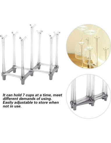 Soporte para Secar Tazas Tissting Gris Claro 24x12.5cm Ecológico
