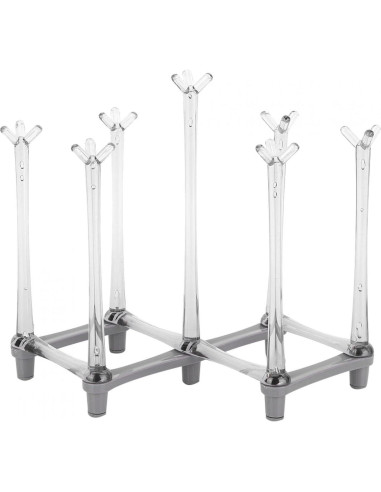 Soporte para Secar Tazas Tissting Gris Claro 24x12.5cm Ecológico