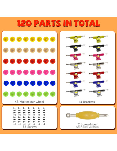 Kit de Reparación Fingerboard SIXPOINTS 14Pcs Camiones 30mm