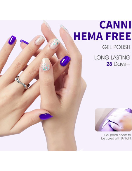 Esmalte en Gel CANNI Azul Real 9ml - Alta Pigmentación Esmalte en Gel CANNI Azul Real 9ml - Alta Pigmentación