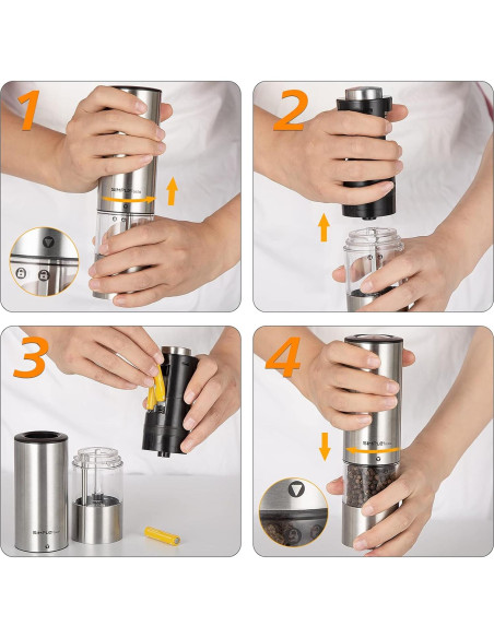 Conjunto de Molinillos Eléctricos SIMPLETASTE Automáticos 2 Piezas Conjunto de Molinillos Eléctricos SIMPLETASTE Automáticos 2 Piezas