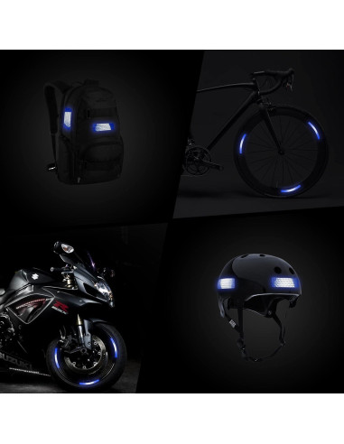 Calcomanías Reflectantes LOOM para Ruedas de Bicicletas 18pc Azul