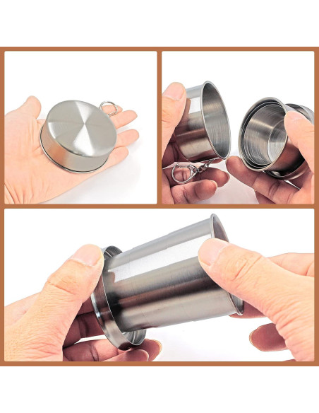 Taza de Viaje Plegable Litoexpe 150ml Acero Inoxidable Taza de Viaje Plegable Litoexpe 150ml Acero Inoxidable