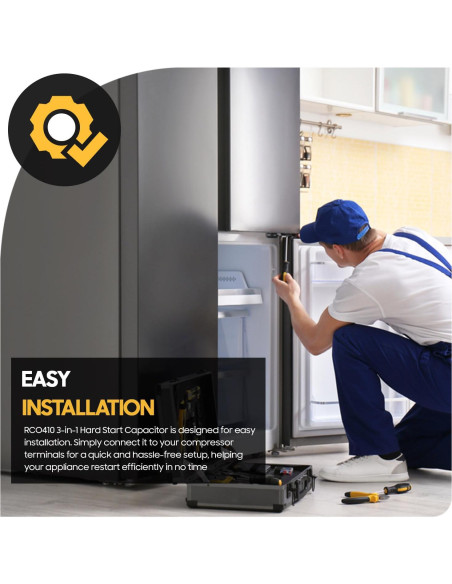 Capacitor de Arranque Duro 3 en 1 Seentech RCO410 - 115VAC Capacitor de Arranque Duro 3 en 1 Seentech RCO410 - 115VAC