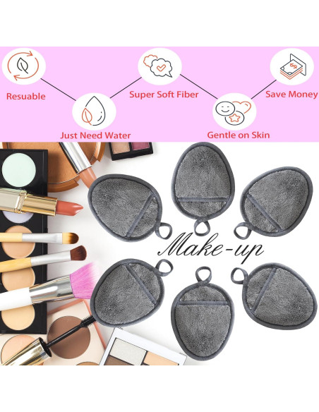Discos Desmaquillantes Reutilizables VIcolour 6 Piezas Gris Discos Desmaquillantes Reutilizables VIcolour 6 Piezas Gris