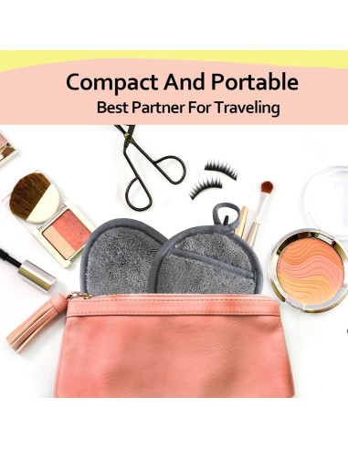 Discos Desmaquillantes Reutilizables VIcolour 6 Piezas Gris