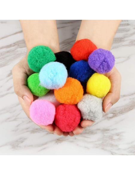 Set de 120 Pompones de 5cm Pllieay en 13 Colores para Manualidades Set de 120 Pompones de 5cm Pllieay en 13 Colores para Manualidades