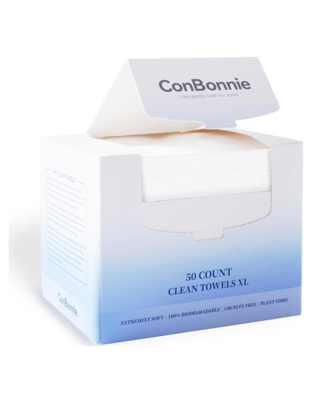 Toallas Faciales Desechables Conbonnie XL 50 Unidades Biodegradables Toallas Faciales Desechables Conbonnie XL 50 Unidades Biodegradables