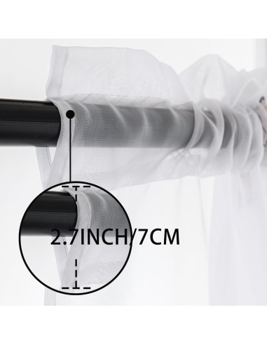 Cortinas Transparentes Florales Youleyar 132x137 cm - 2 Paneles