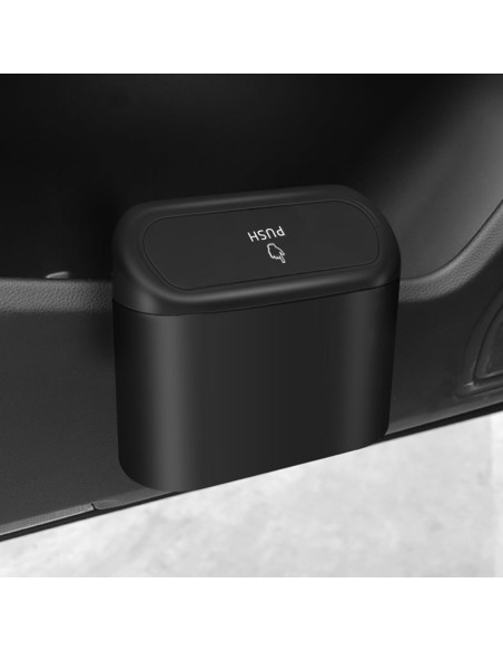 Cubo de Basura para Automóvil YGDMD Negro con Tapa y Gancho Cubo de Basura para Automóvil YGDMD Negro con Tapa y Gancho