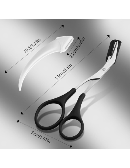 Tijeras para Cejas JIAKAI 3 Piezas con Peine Antideslizante Tijeras para Cejas JIAKAI 3 Piezas con Peine Antideslizante