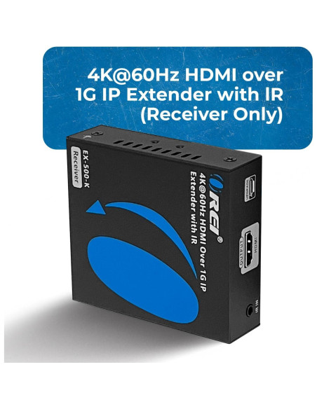 Receptor HDMI OREI EX-500-RX 4K sobre IP hasta 120m Receptor HDMI OREI EX-500-RX 4K sobre IP hasta 120m