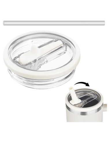Tapa a Prueba de Fugas KPWIN para Vaso Stanley 40 oz Beige
