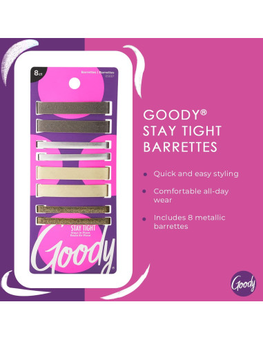 Horquillas Antideslizantes Goody Stay Tight - 8 Unidades