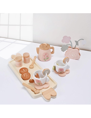 Juego de té de madera MONT PLEASANT 18 piezas para niños