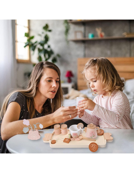 Juego de té de madera MONT PLEASANT 18 piezas para niños Juego de té de madera MONT PLEASANT 18 piezas para niños