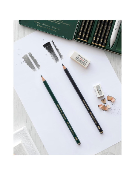 Lápices de Grafito Mate Faber-Castell 10B 12B 14B - Set de 3 Lápices de Grafito Mate Faber-Castell 10B 12B 14B - Set de 3