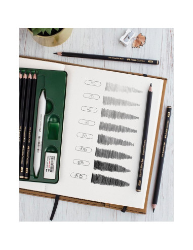 Lápices de Grafito Mate Faber-Castell 10B 12B 14B - Set de 3