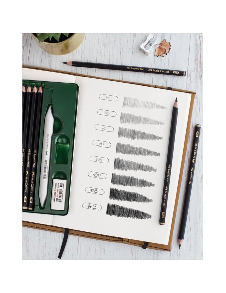 Lápices de Grafito Mate Faber-Castell 10B 12B 14B - Set de 3 Lápices de Grafito Mate Faber-Castell 10B 12B 14B - Set de 3