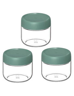 Povinmos 3 Tarros de Vidrio Herméticos 300ml con Tapa de Rosca