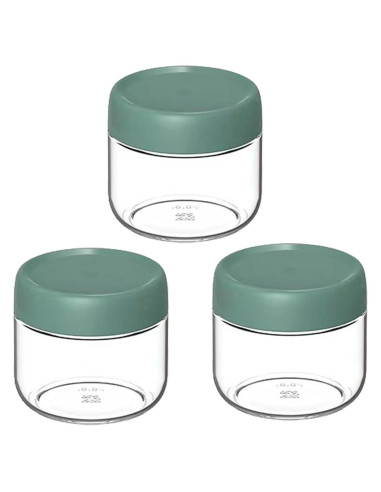 Povinmos 3 Tarros de Vidrio Herméticos 300ml con Tapa de Rosca