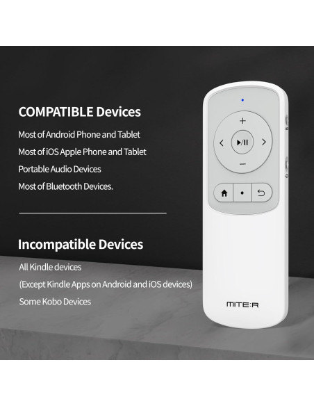 Control Remoto Bluetooth MITER BTR02 para e-Reader y TikTok Control Remoto Bluetooth MITER BTR02 para e-Reader y TikTok