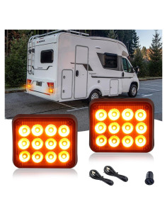 Luces Estroboscópicas Recargables ADAURIS Ámbar 12W Impermeables
