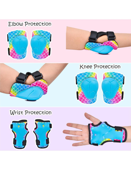 Conjunto de Protección Infantil PAMAID 7 en 1 - Rodilleras, Coderas y Muñequera Ajustables para Niños 3-8 Años Conjunto de Protección Infantil PAMAID 7 en 1 - Rodilleras, Coderas y Muñequera Ajustables para Niños 3-8 Años