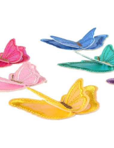 12 Parches Bordados Mariposa 3D Zhiheng - Decoración Ropa