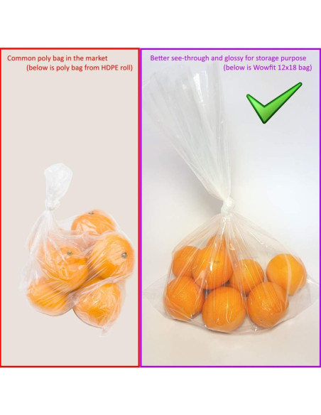 Bolsas de Plástico Planas Transparentes Wowfit 23x36 cm 100 Pcs Bolsas de Plástico Planas Transparentes Wowfit 23x36 cm 100 Pcs