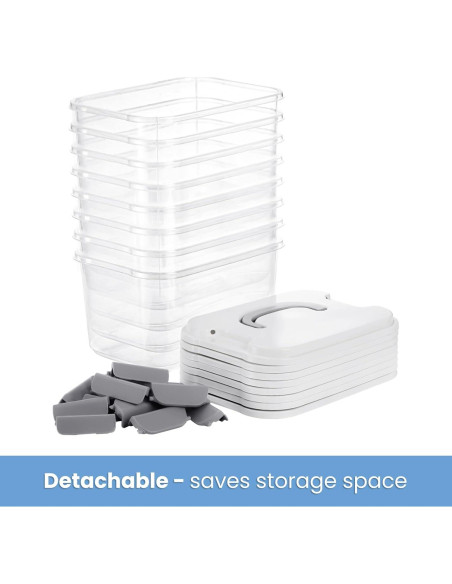 Contenedores de Almacenamiento Elsjoy 8 Piezas 5.5 Qt Plástico Contenedores de Almacenamiento Elsjoy 8 Piezas 5.5 Qt Plástico