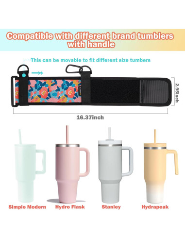 Portabotellas de Agua LUCKINEE con Correa Ajustable para Tumblers 30 y 40 oz