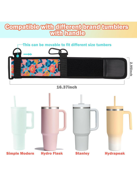 Portabotellas de Agua LUCKINEE con Correa Ajustable para Tumblers 30 y 40 oz Portabotellas de Agua LUCKINEE con Correa Ajustable para Tumblers 30 y 40 oz