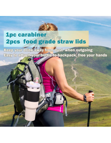 Portabotellas de Agua LUCKINEE con Correa Ajustable para Tumblers 30 y 40 oz