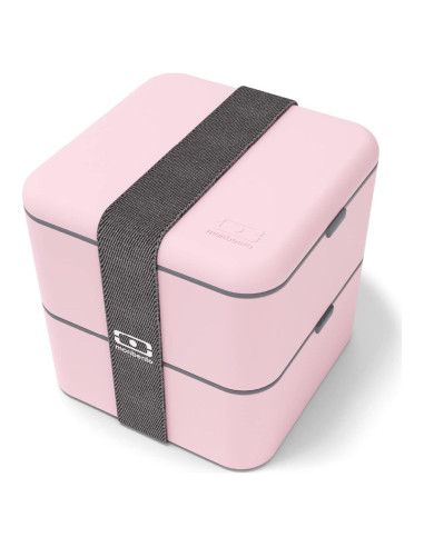 Caja Bento Grande Monbento MB Square Rosa Litchi 850ml